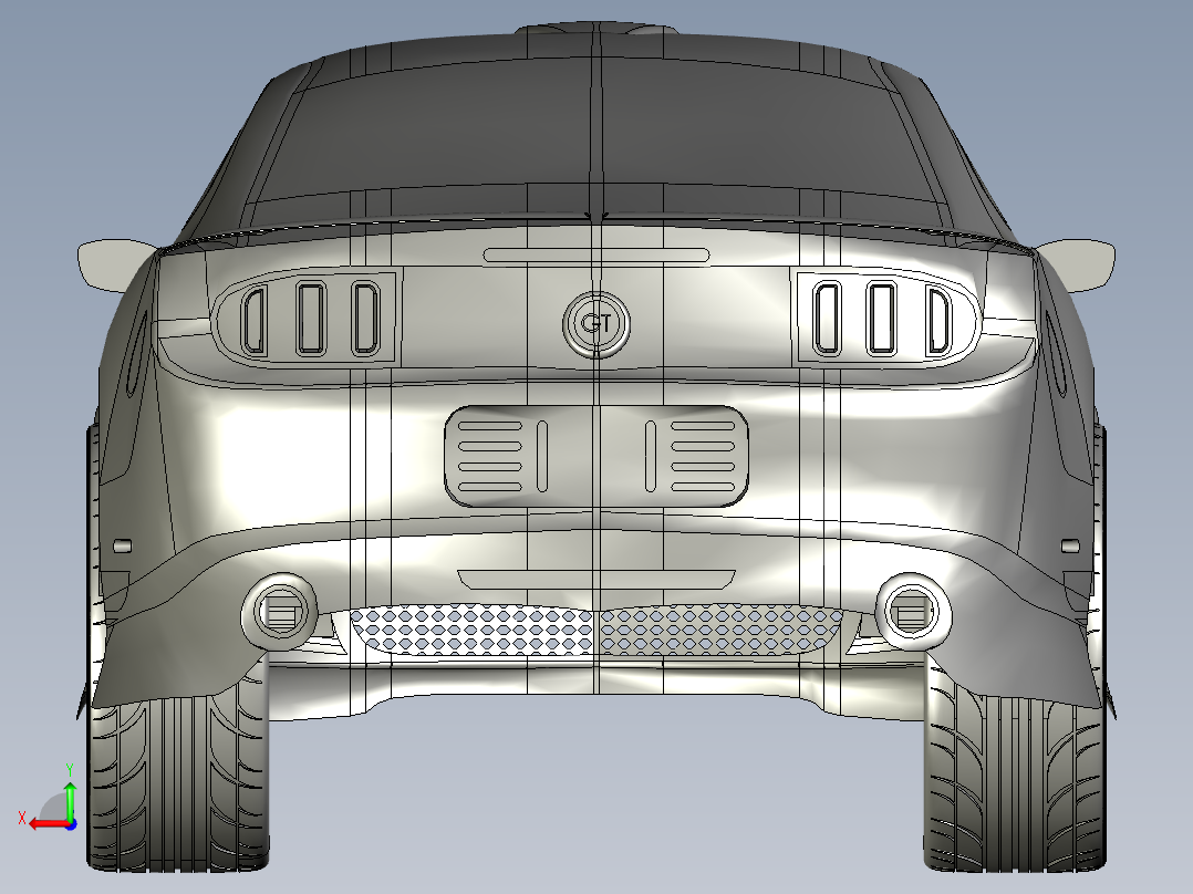 B3004175-福特野马 - 表面后视图