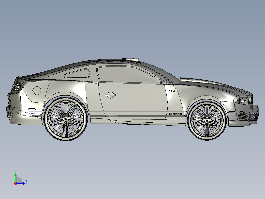B3004175-福特野马 - 表面左视图