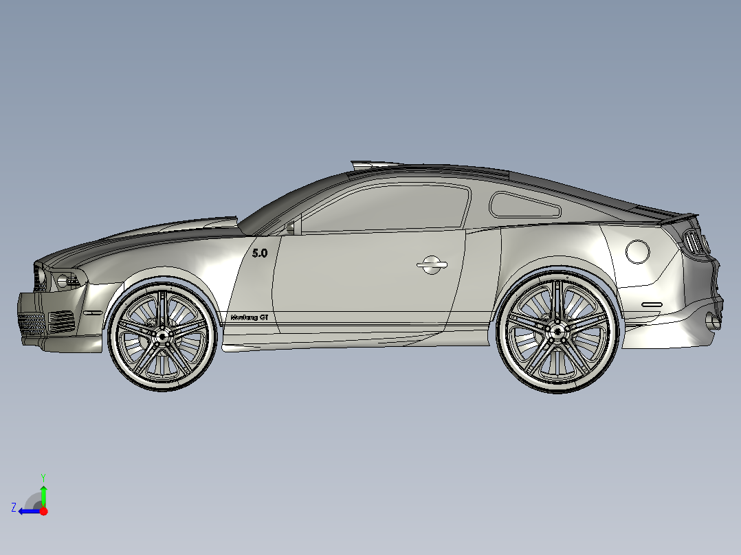 B3004175-福特野马 - 表面右视图