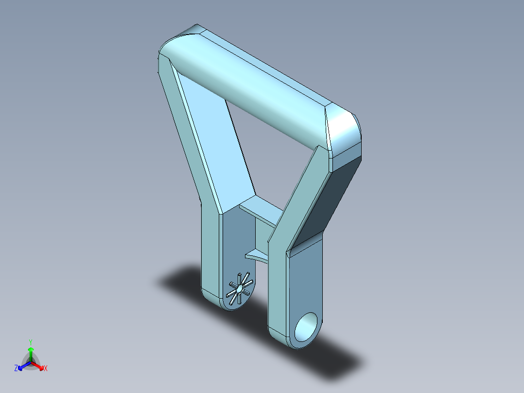 B2004468-CST1000割草机手柄正等轴测图