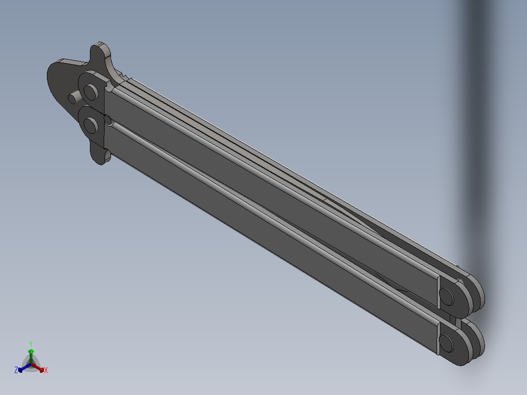折叠刀、刀 (10)正等轴测图