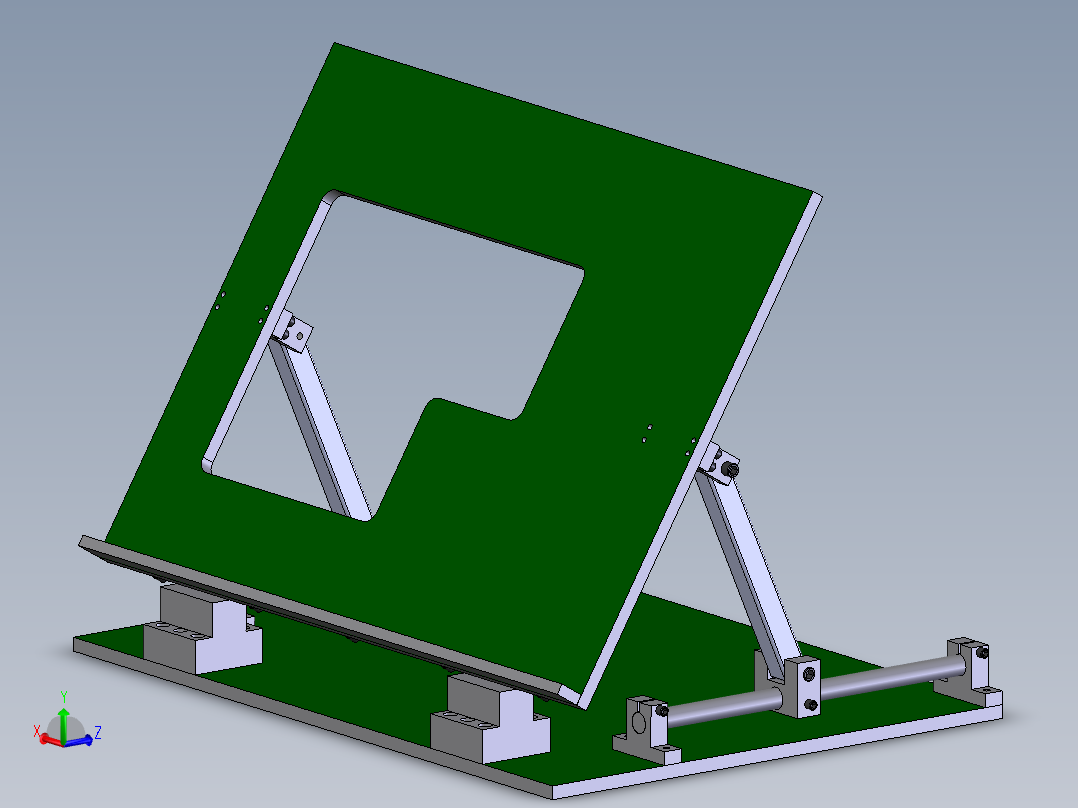 液晶模组点灯架三维