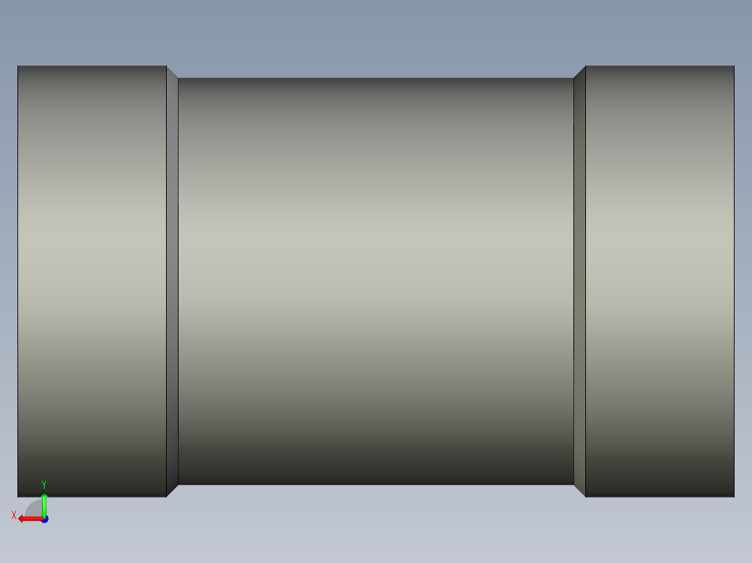 螺纹管管箍-等径有边 DN8后视图