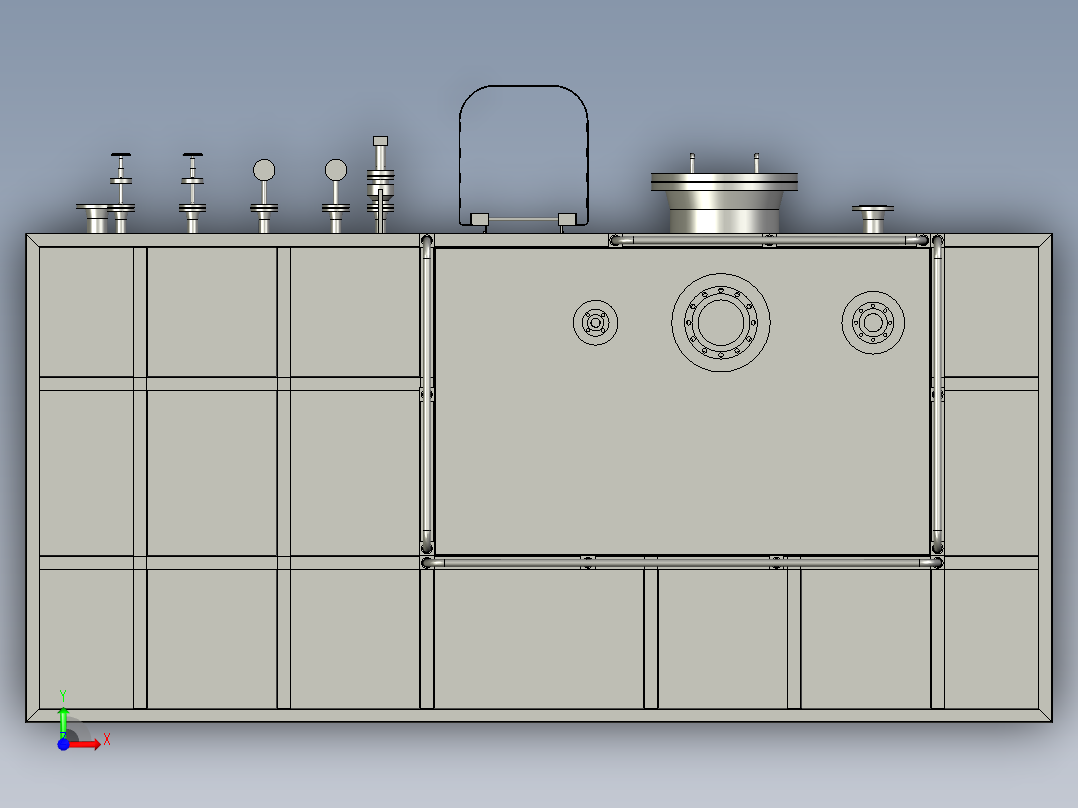 新型压力水罐橇前视图