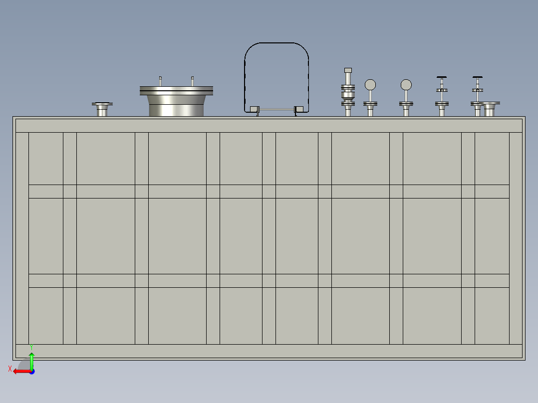 新型压力水罐橇后视图