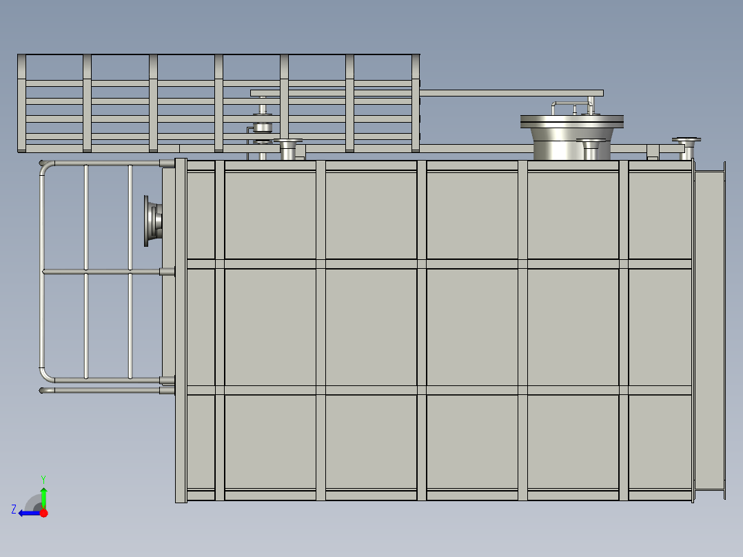 新型压力水罐橇右视图