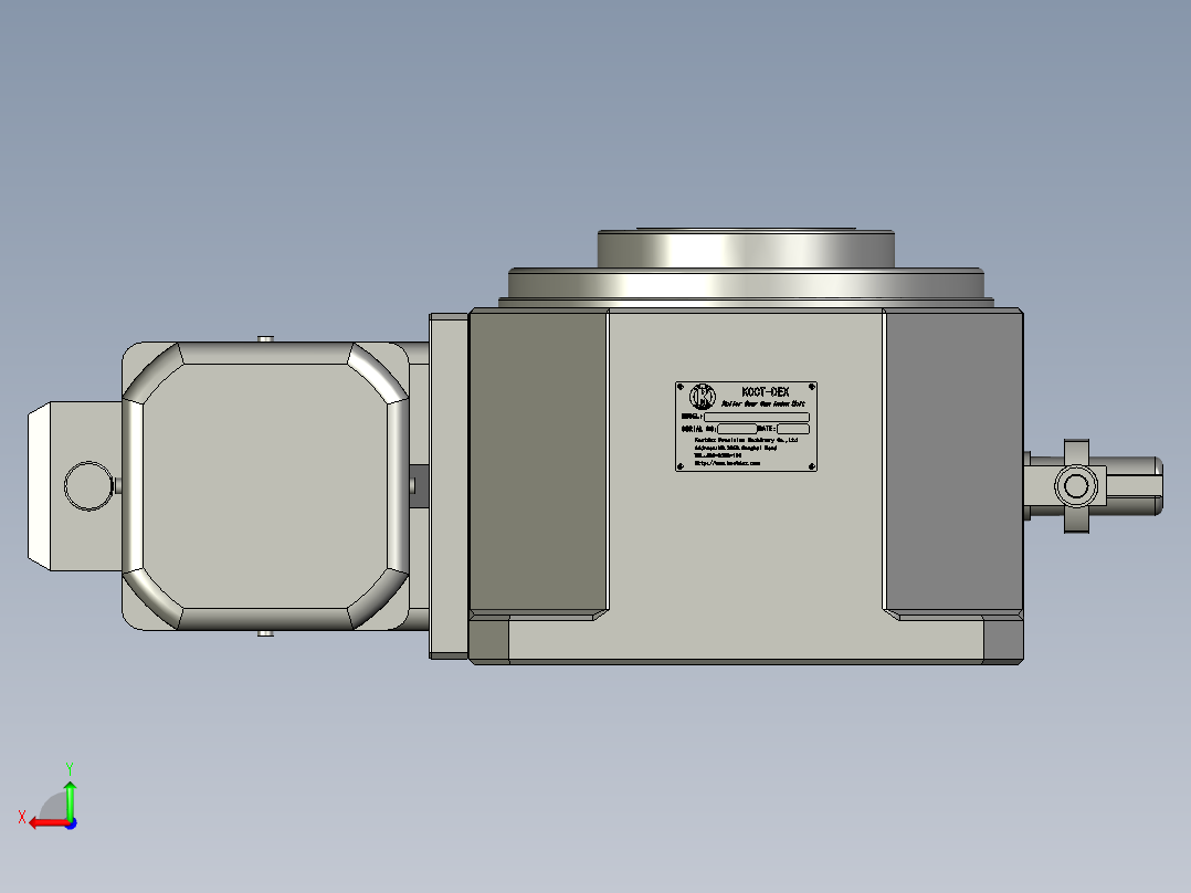 JE-140DT水平直插式右侧JY法兰面及壳体加定位销后视图