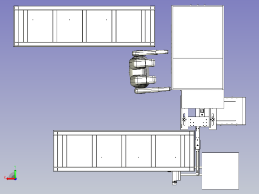 自动给料机车床3D模型图纸后视缩略图
