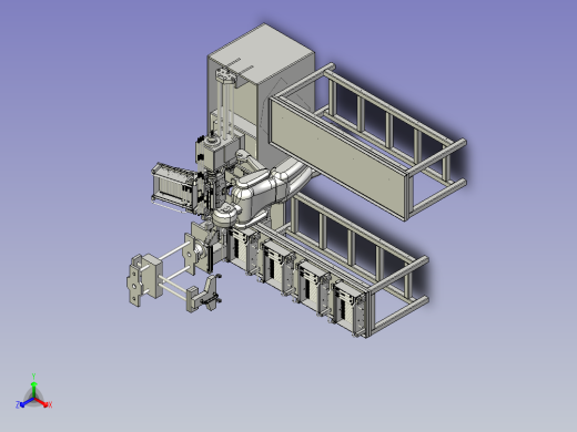 自动给料机车床3D模型图纸正等轴测缩略图