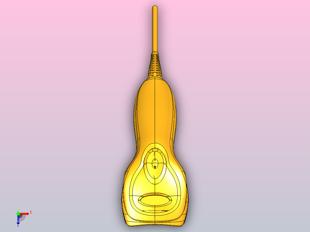 IDM120 Corded手持式扫描枪俯视图