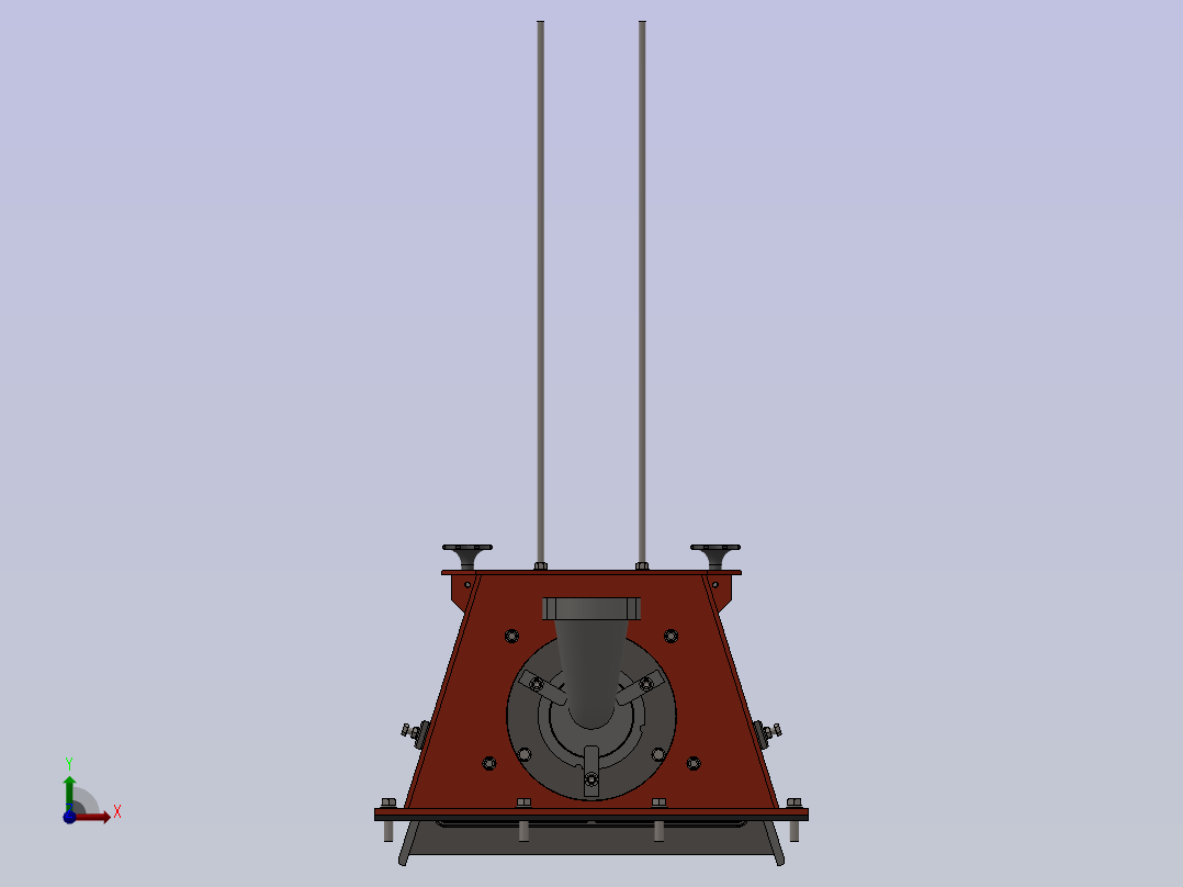 Q034轴座式抛丸器前视图