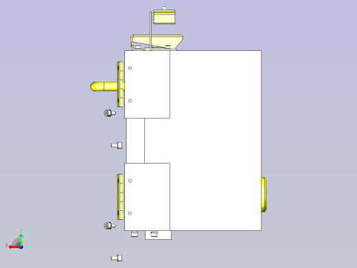 一款变频BOX门扉机构3D图模型后视缩略图