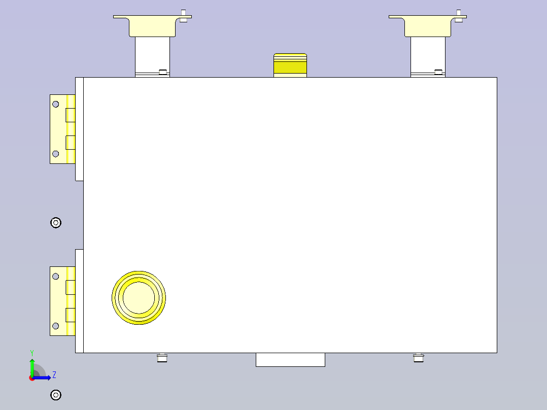 一款变频BOX门扉机构3D图模型左视图
