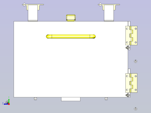 一款变频BOX门扉机构3D图模型右视缩略图