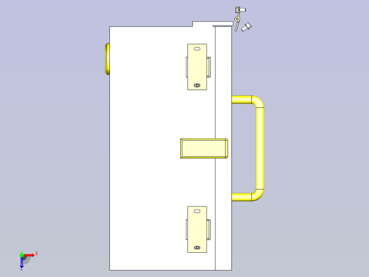 一款变频BOX门扉机构3D图模型俯视缩略图