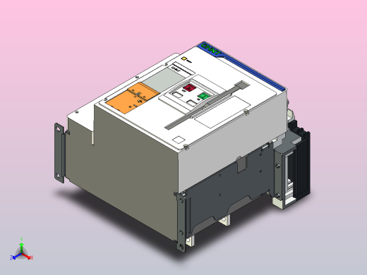 NXA16N_H08-12 4P固定式万能式断路器三维模型202212