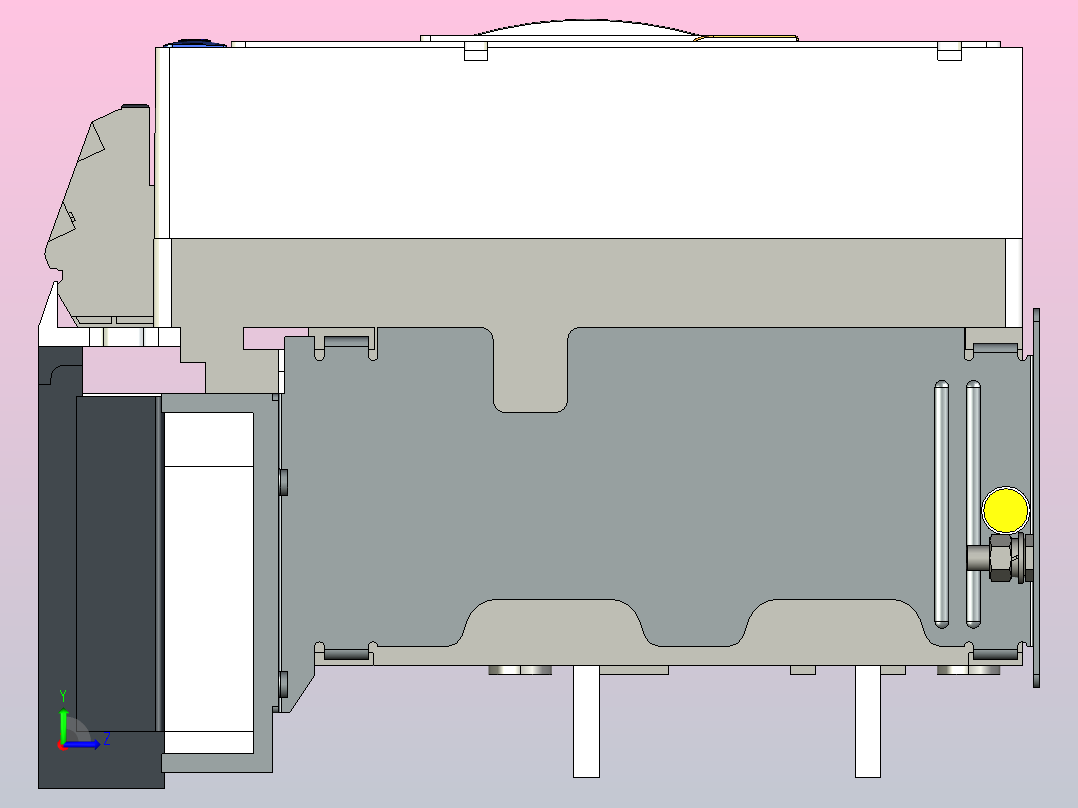 NXA16N_H08-12 4P固定式万能式断路器三维模型202212左视图
