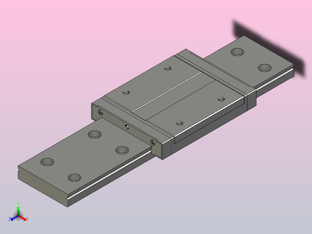 TM15WL微小型加宽型TM-W系列直线导轨主视图