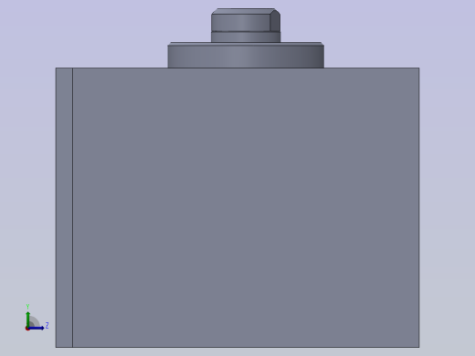 方形气缸100x25x50.25mm左视缩略图