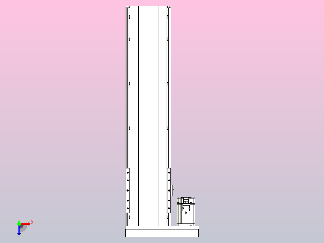 日规模组半封闭丝杆TPA-HNR-202D-2510C-L650-MR-C-P75-N3俯视图