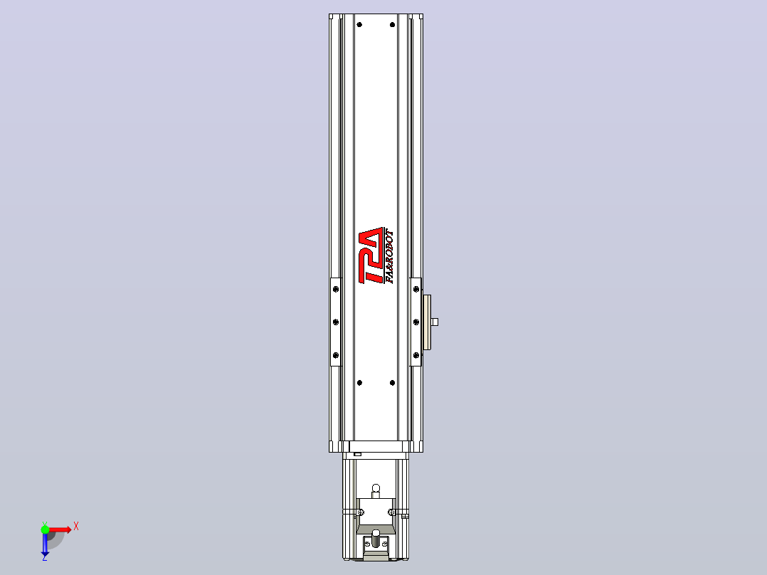 日规模组半封闭丝杆TPA-HNR-85S-1610C-L200-M-Y-P20-N3俯视图