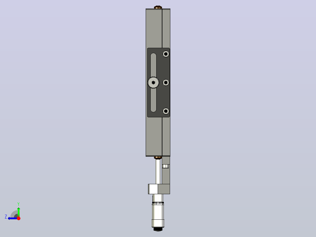 具有微螺杆中心驱动的线性轴承调整工具右视图