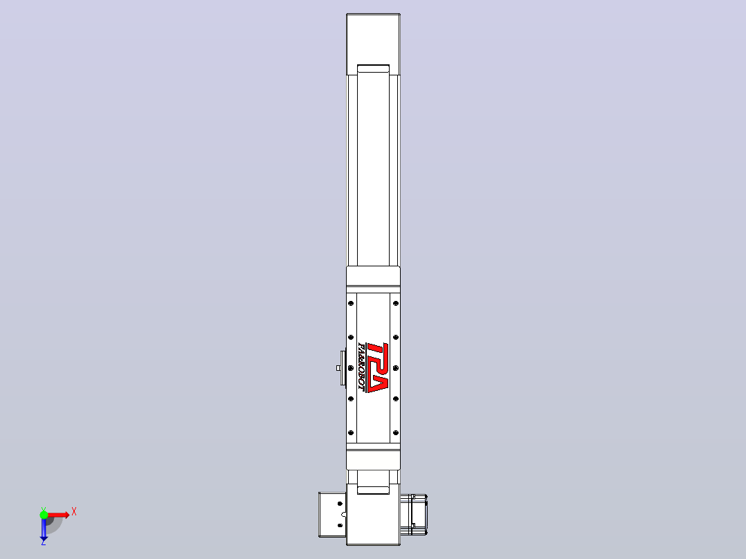 伺服电机集成皮带传动直线执行器TPA-OCB-80-140-L250-LP-P40-N3俯视图