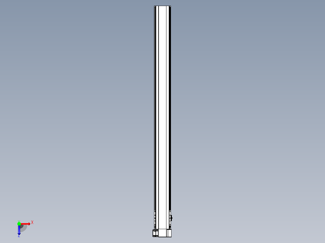 皮带直线轴半封闭可选导轨TPA-HNB-140D-120-L1650-RP-C-P40-N3俯视图