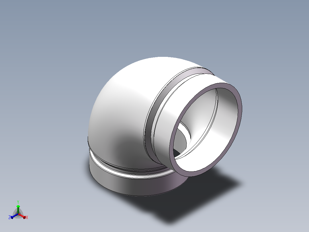 90°弯头[90°弯头76A]正等轴测图
