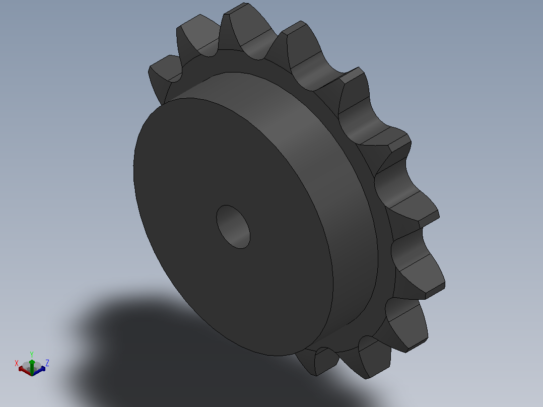 直孔链轮20B型_15-20B-1主视图
