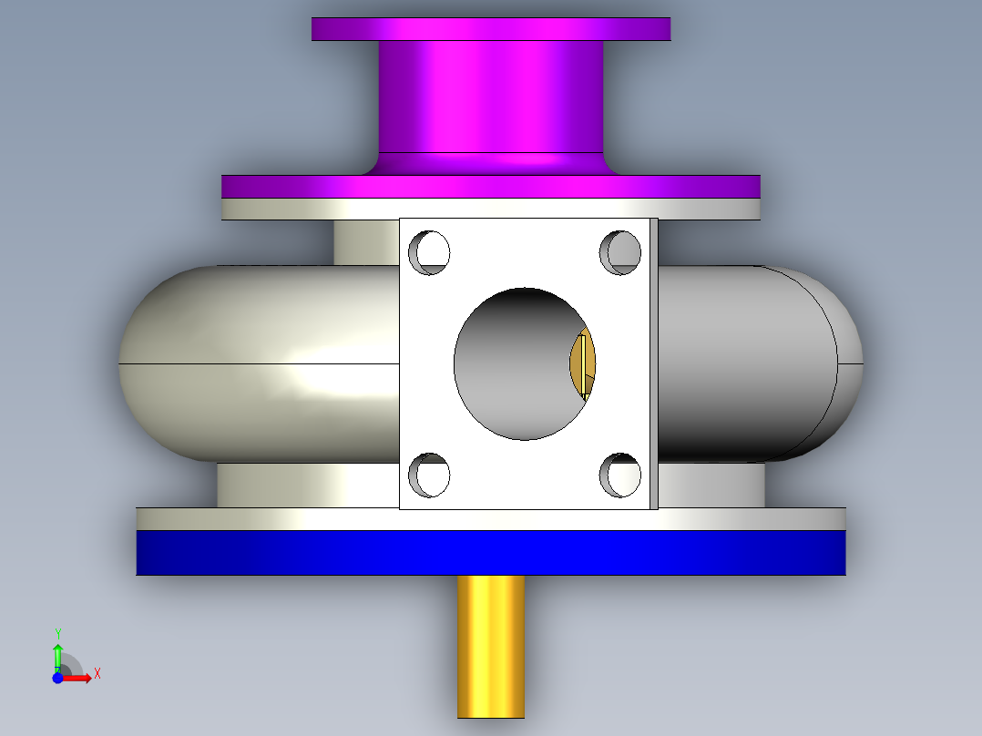 汽车废气余能回收利用装置设计前视图