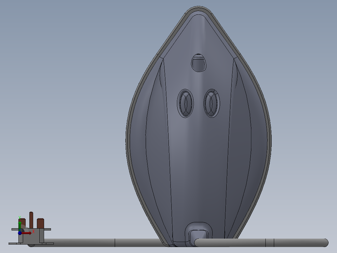 家用熨斗3D模型前视图