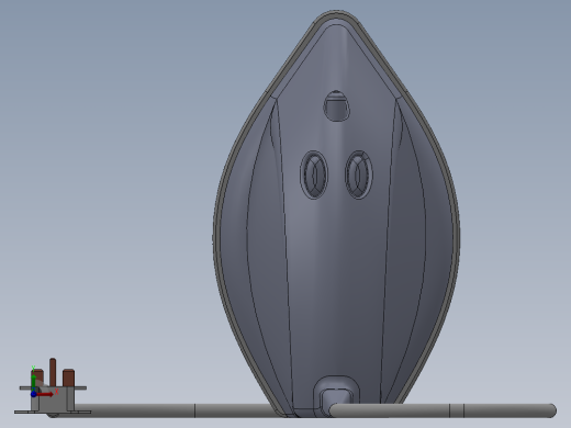 家用熨斗3D模型前视缩略图