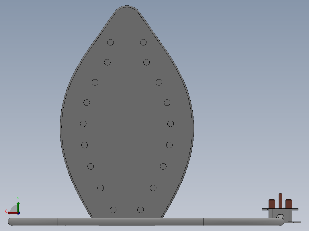 家用熨斗3D模型后视图