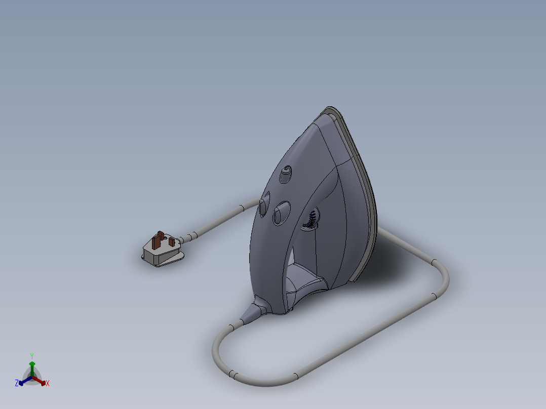 家用熨斗3D模型正等轴测图
