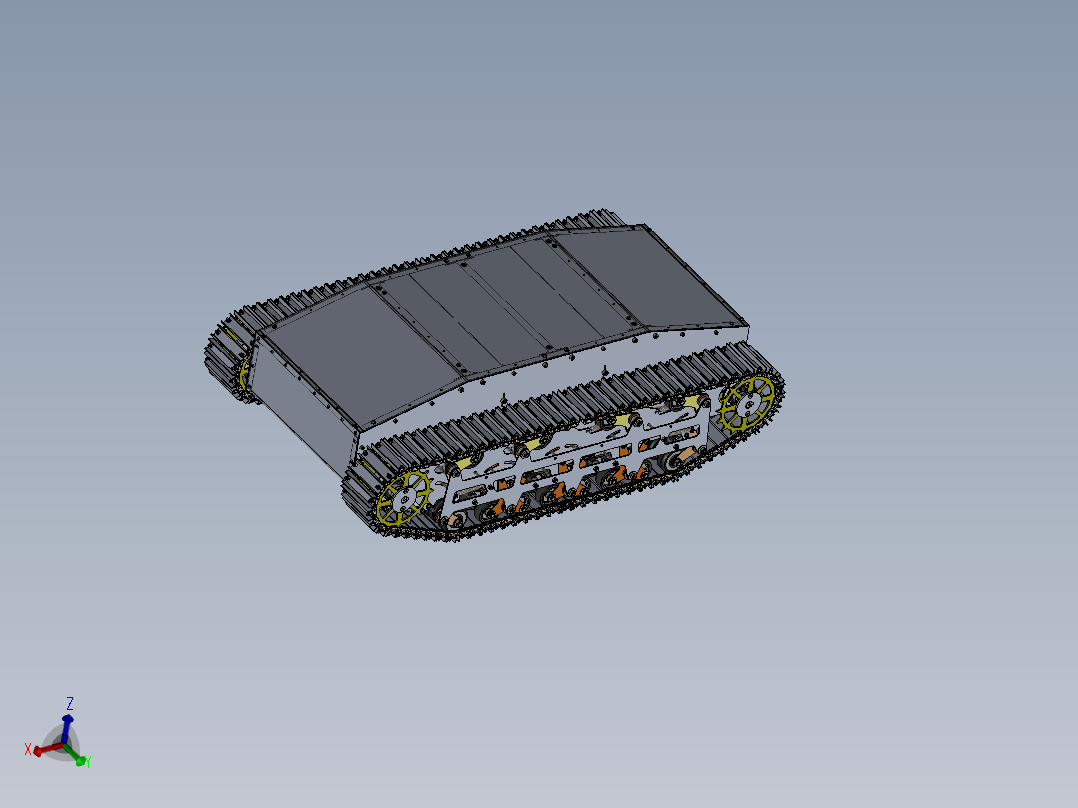 履带车底盘模型sw16可编辑