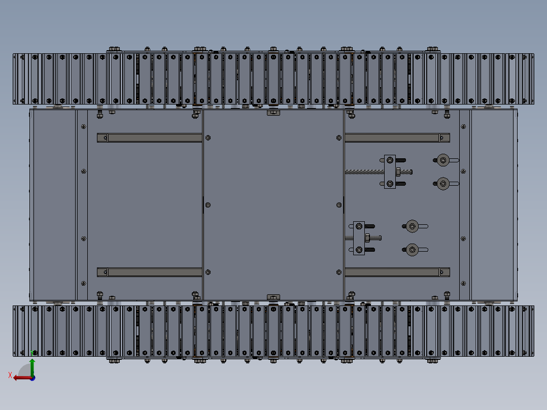 履带车底盘模型sw16可编辑后视图
