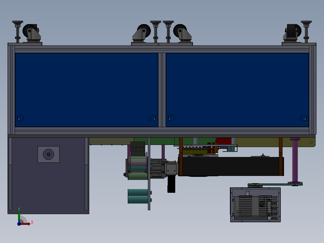 自动贴青稞纸点焊机sw18可编辑前视图