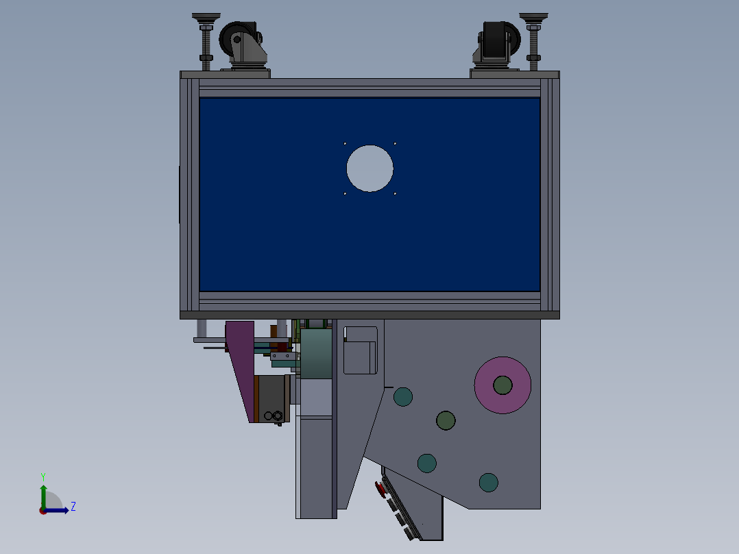 自动贴青稞纸点焊机sw18可编辑左视图