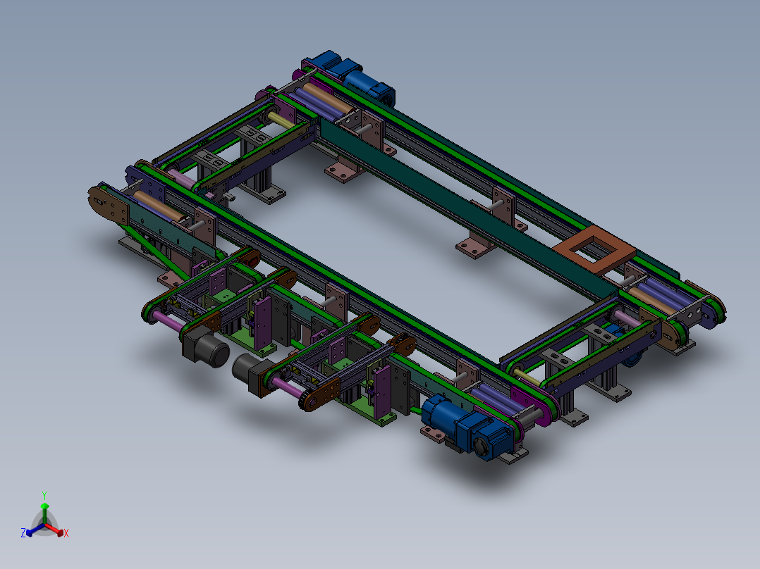 环形皮带输送线3D图纸 T479