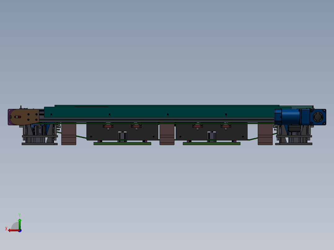 环形皮带输送线3D图纸 T479后视图