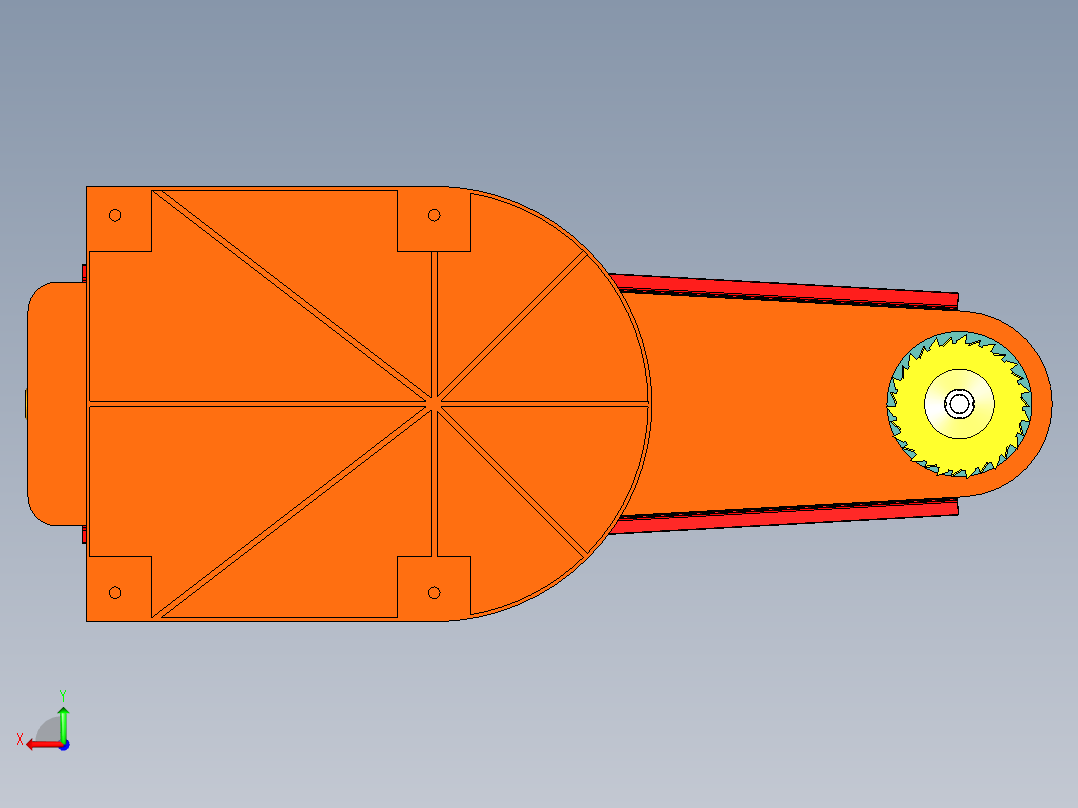 GFJ11高速分散机全套CAD图纸+Stp三维模型后视图