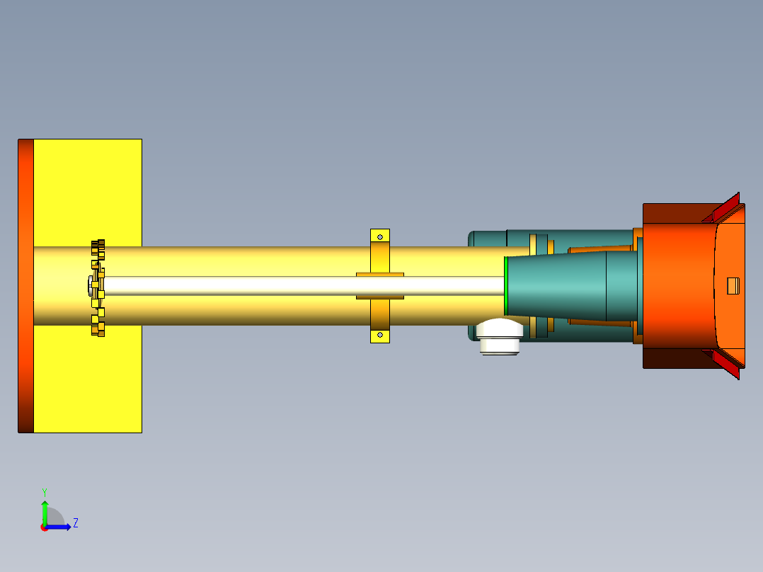 GFJ11高速分散机全套CAD图纸+Stp三维模型左视图