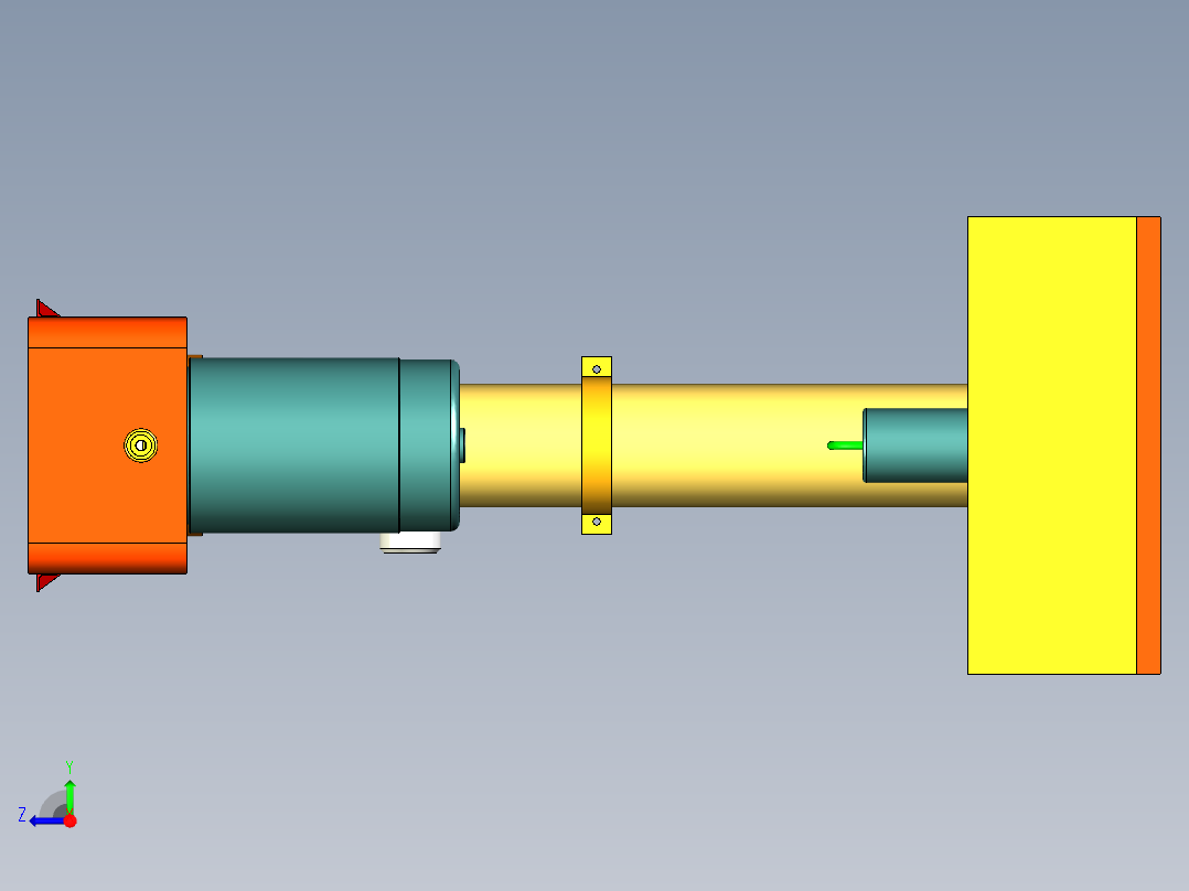 GFJ11高速分散机全套CAD图纸+Stp三维模型右视图