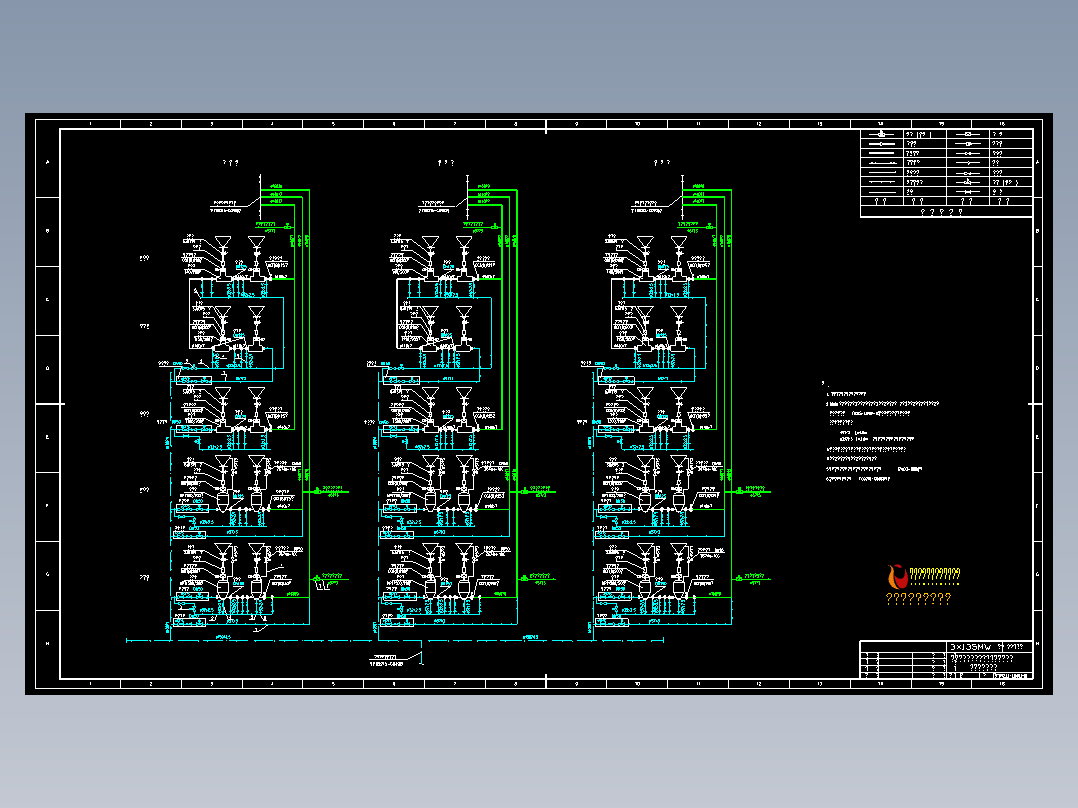 电除尘器灰斗下输灰设备管道布置安装总图