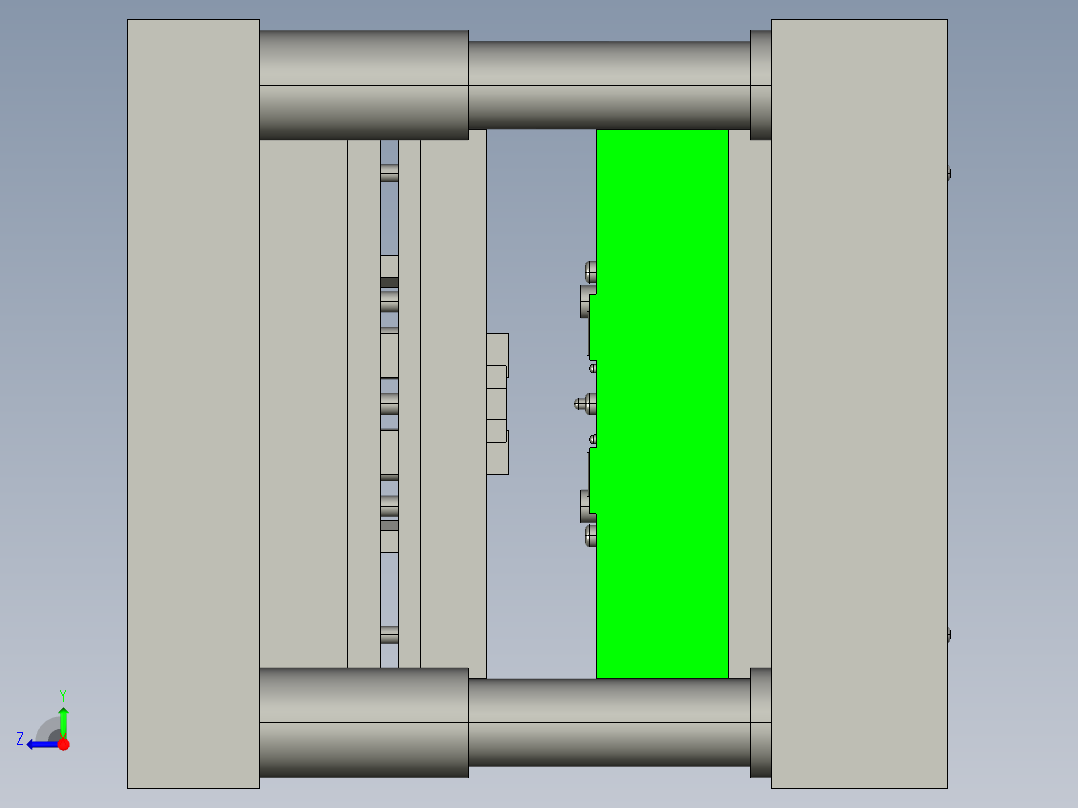 安装耳环级进模右视图