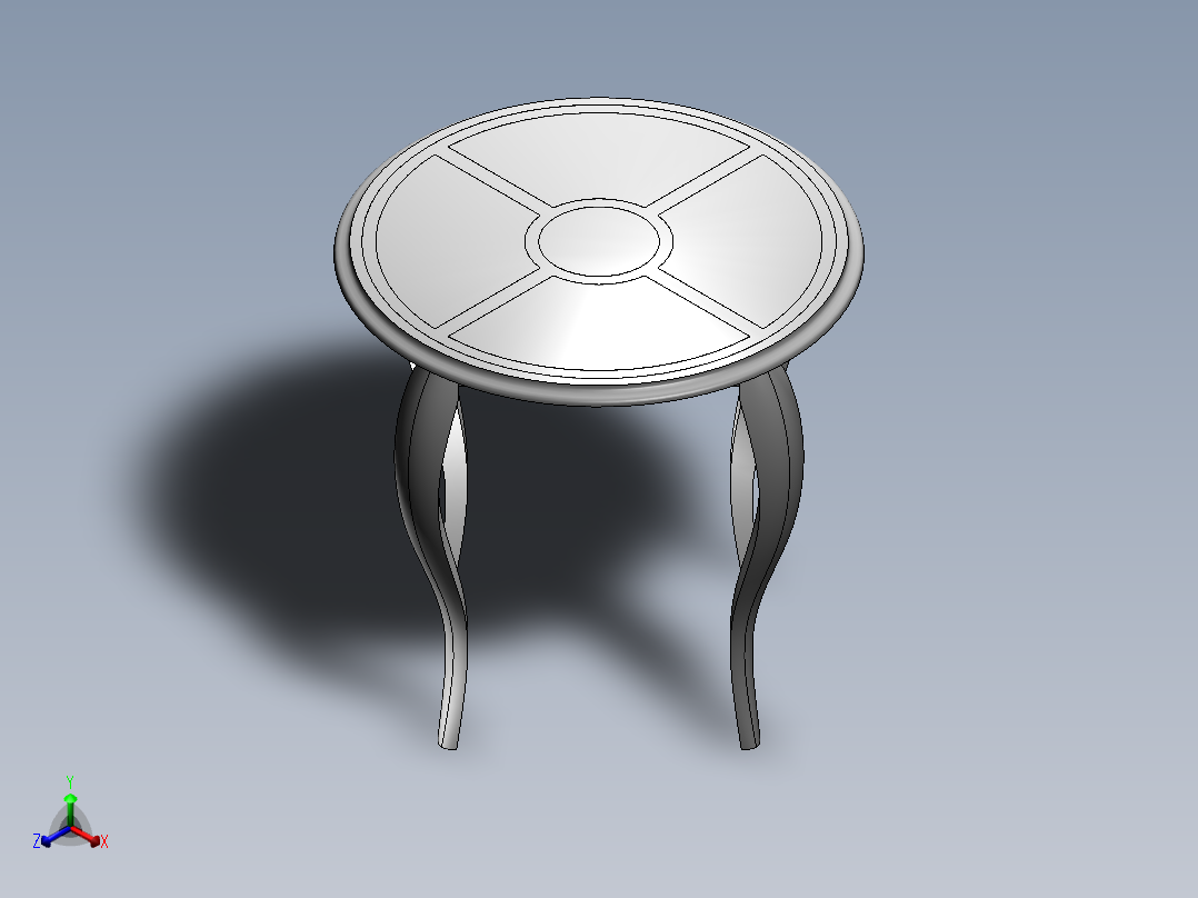 桌子正等轴测图