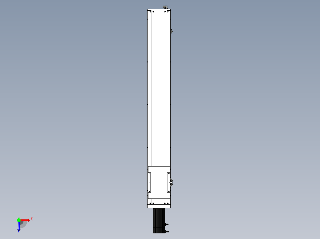 Toyo东佑达直线模组-ECH17-1050-BC-750W+煞車俯视图