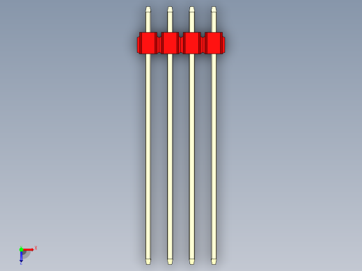 彩色公头100mil（2.54mm）系列-DS1021_red_1x04p_100mil_Type43_rev1.0俯视缩略图