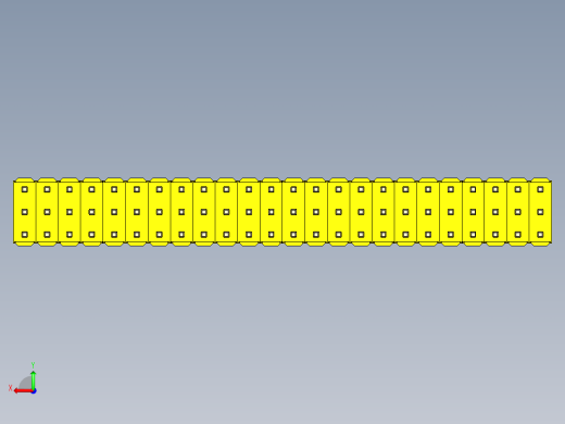 彩色公头100mil（2.54mm）系列-DS1021_yellow_3x24p_100mil_Type1_rev1.0后视缩略图
